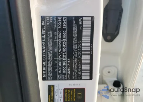 2018 Mercedes-Benz Gls 450 4Matic из США, поврежденный, VIN 4JGDF6EE1JB091093